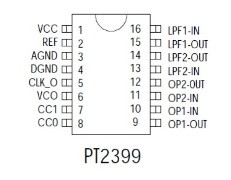 2-PT2399 Pinout Diagram
