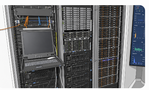 AI server infrastructure using high-performance power systems.