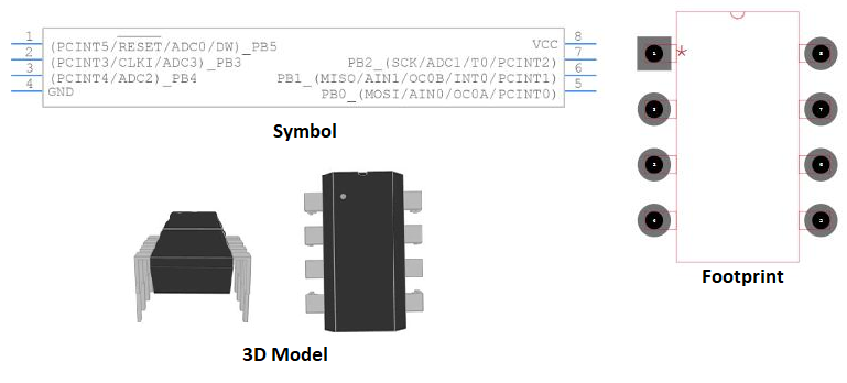 ATtiny13A CAD Model
