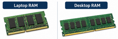 Laptop RAM and Desktop RAM comparison